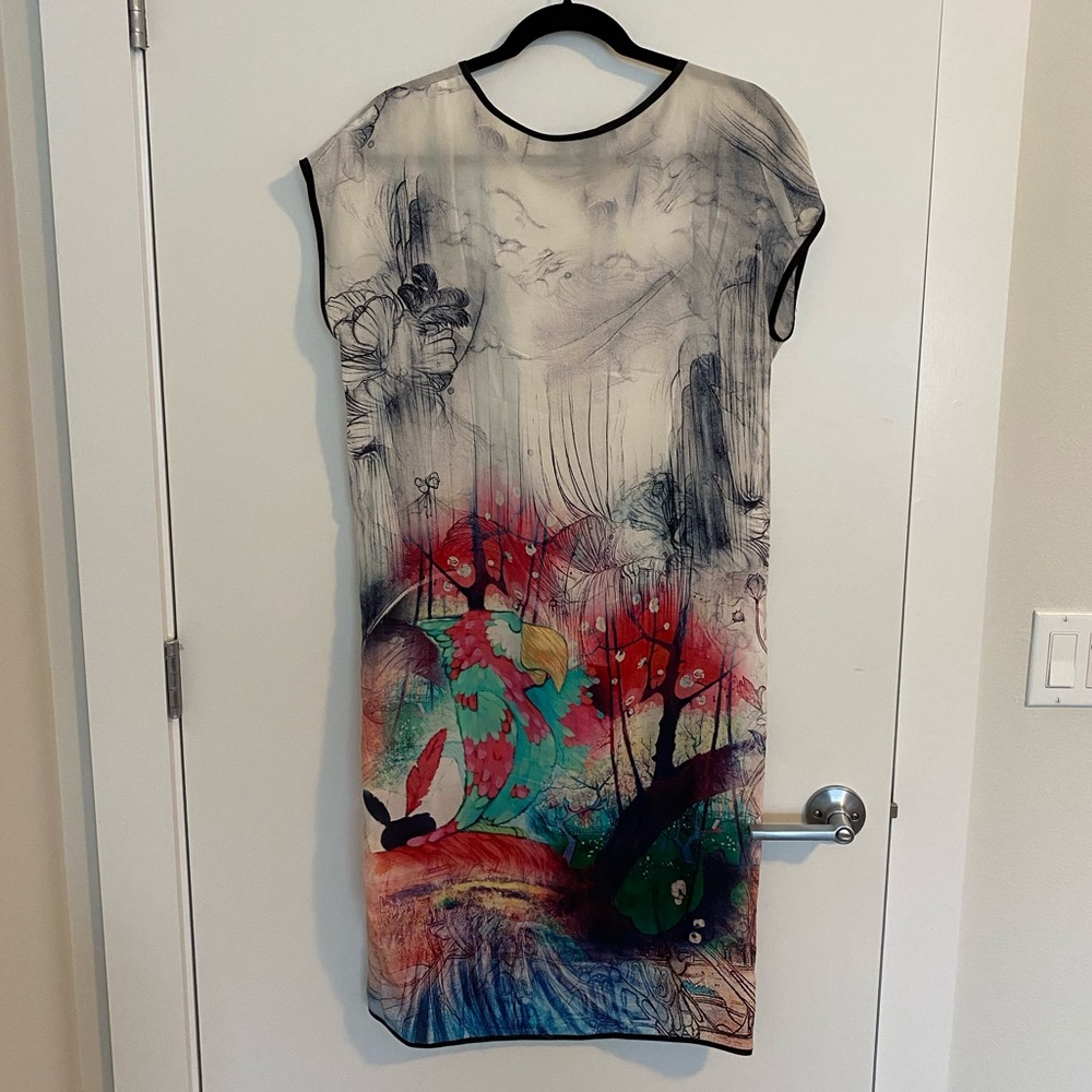 Silk mid length dress